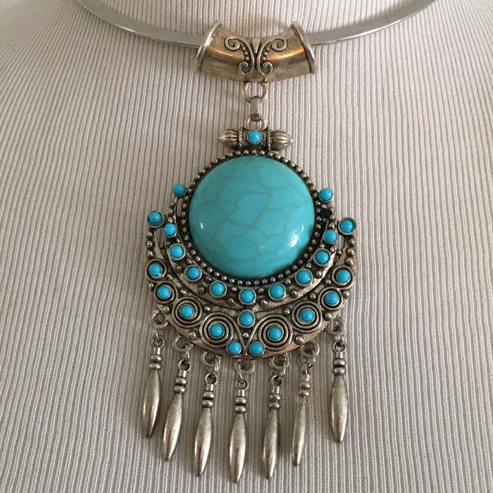 Native American Styled Turquoise Statement Piece … - image 3